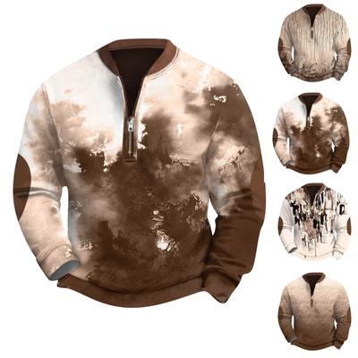 Pánska mikina Retro Casual Gradient s potlačou