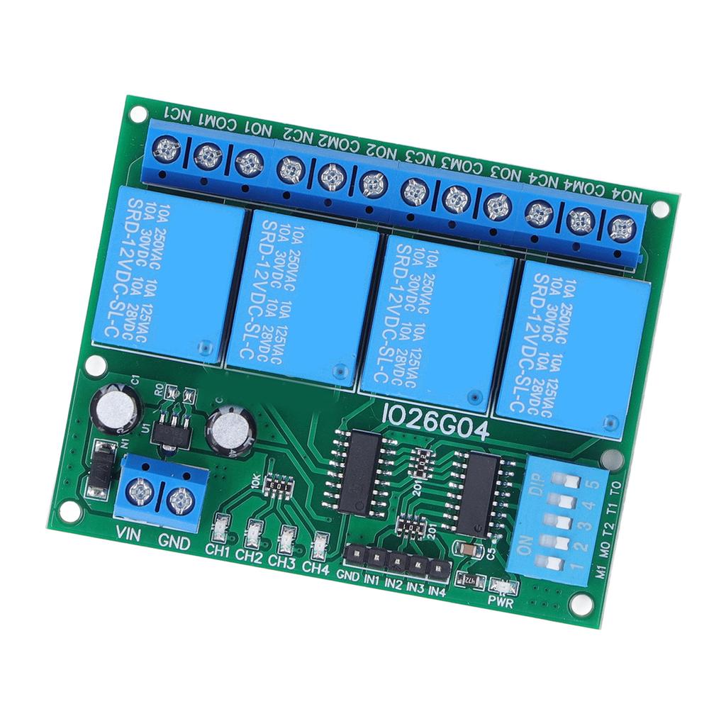 Relay Module 4 Channel Control Board Switch Controller DC 12V Accessory for Electronics