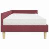 Corner Bed Frame with Mattress 2 pcs Grey Fabric