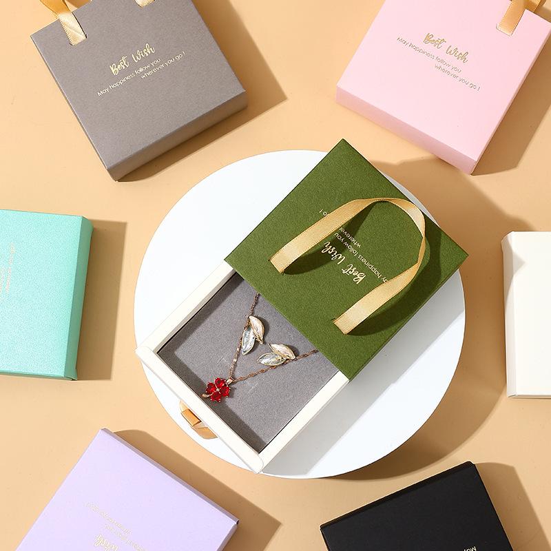 Popular Jewelry Box Set: In-Stock Drawer Handbag for Rings, Bracelets, Necklaces, and Earrings