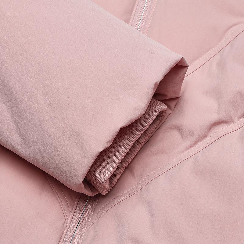 Fila Down Jacket Solid Color Simple Fashion Windproof Hooded Down Coat Women Jackets Pink F11W443911FPK