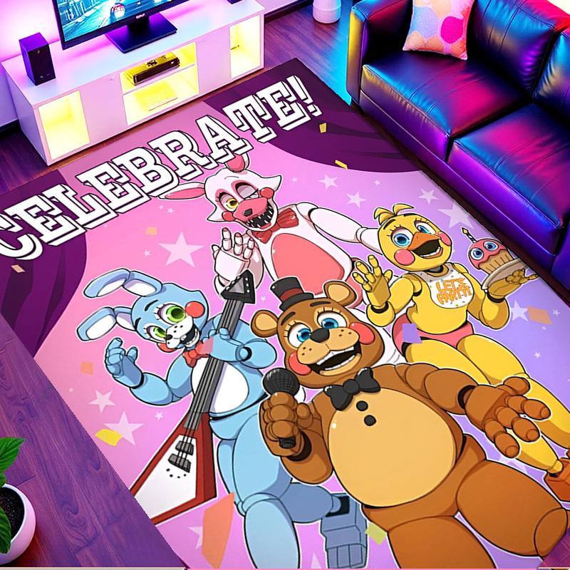 Five Nights at Freddy's Druckteppich, Waschbarer Bodenteppich, Für Eingangsbereich Schlafsaal Waschküche Büro Arbeitszimmer, Heimdekoration Geburtstag Weihnachtsgeschenk