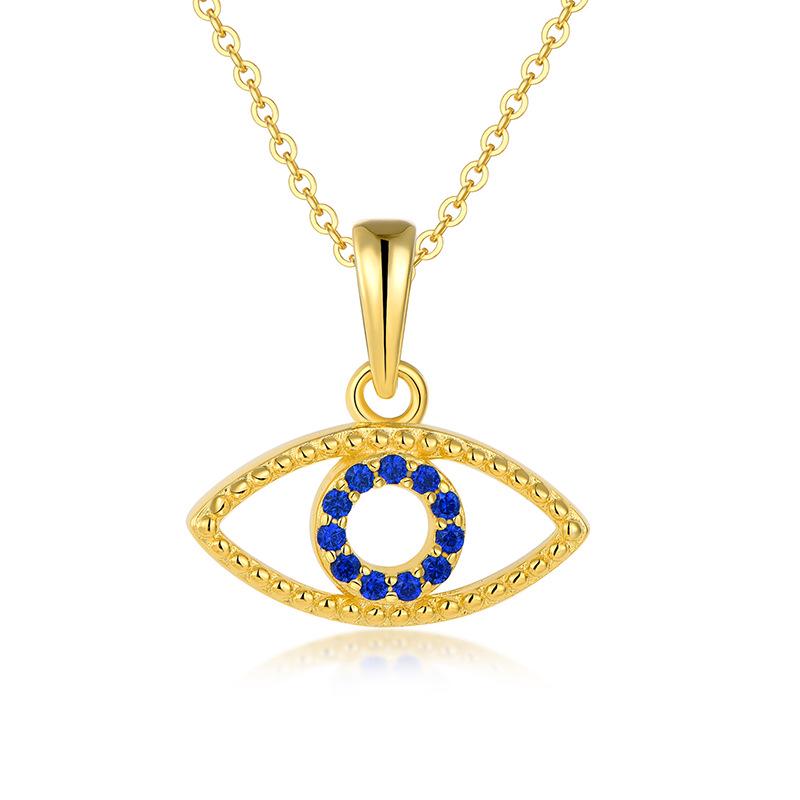 S925 Sterling Silver Evil Eye Clavicle Necklace - Women s Niche Design 925 Sterling Silver