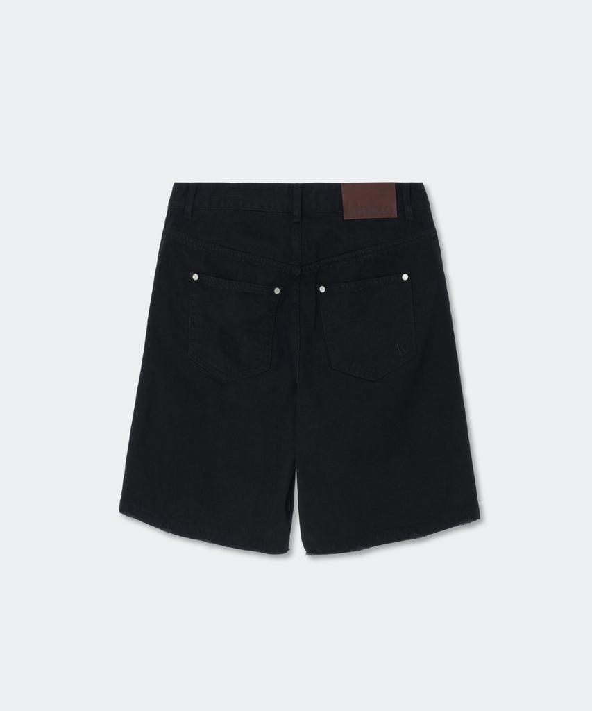 KINETO Double Knee Carpenter Denim Shorts_Black