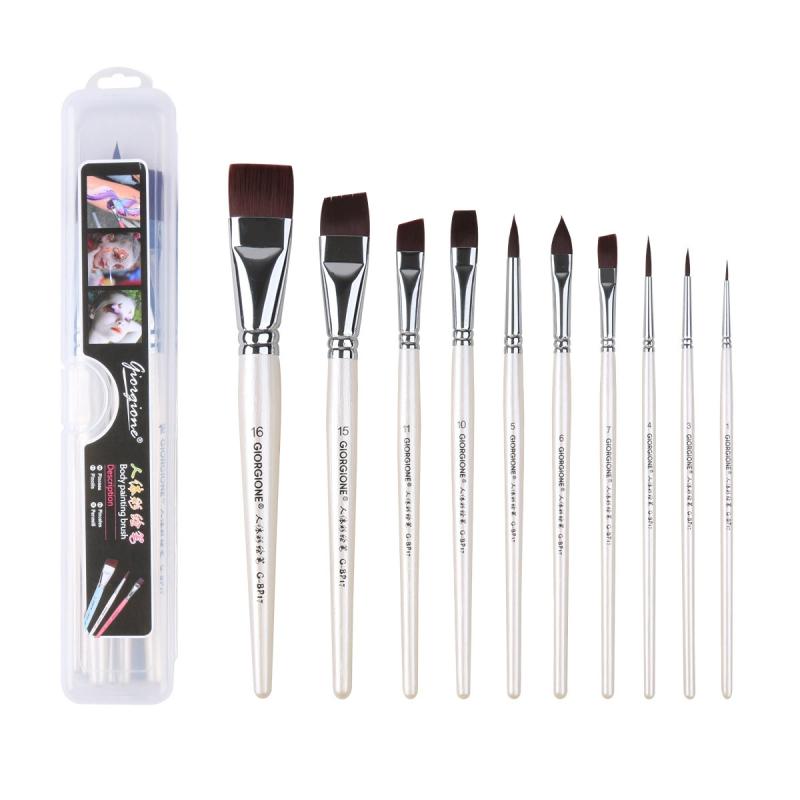 Artist Watercolor Painting Brushes 7/10/17pcs Tools Set Face Body Art Painting Brushes Kits Multifunctional Brushes Art Supplies