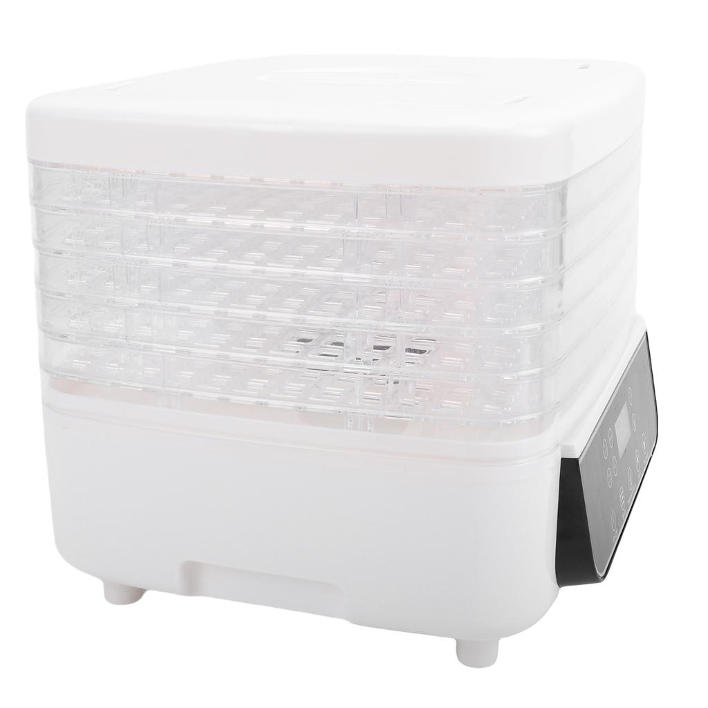 Food Dehydrator 160W Touch Control Adjustable Temperature Timer 6 Tray Electric Food Dryer Machine for Meat Fruit