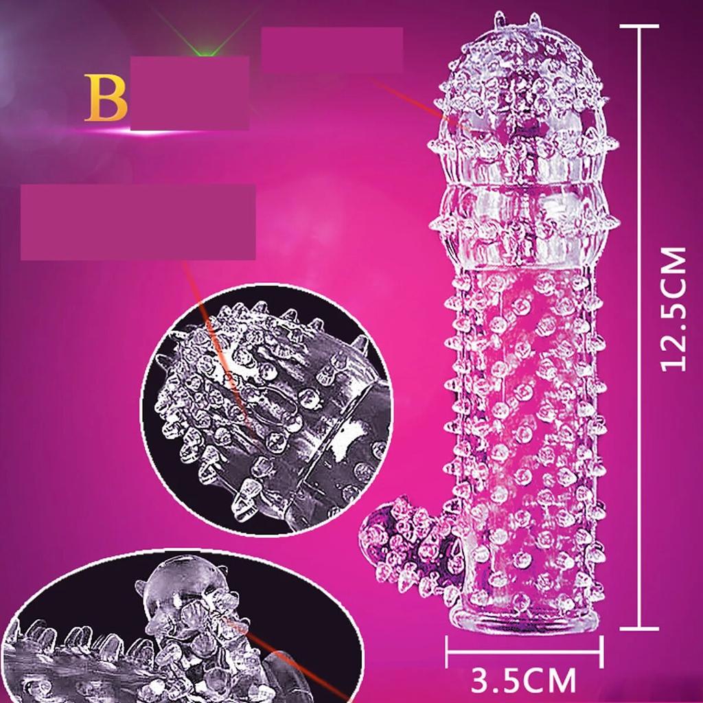 5Pcs Reusable Condoms Male Penis Extension Sleeves Sperm Lock Cock Ring Dildo Cover Adult Sex Toys For Men Delay Ejaculation