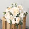 Artificial Flowers Decor 7 Heads Silk Peony Rose Hydrangea Bouquet Home Christmas Party Decorations Wedding Bride Fake Flowers