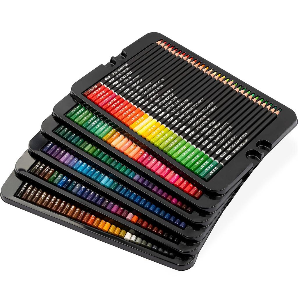 Professionelles Zeichenset mit Bleistiftstiften in Metallbox