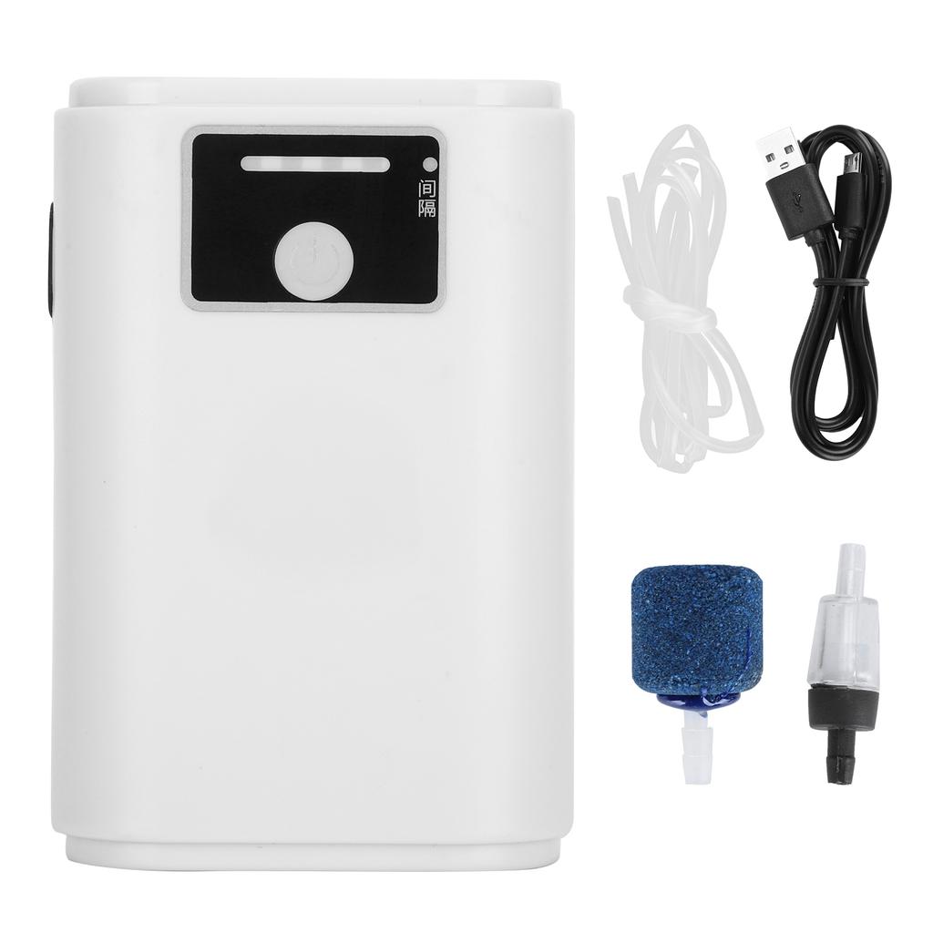 Single Outlet Aquarium UltraQuiet Air Pump Kit Fish Tank Oxygen Pump with Power Display(ZYN10