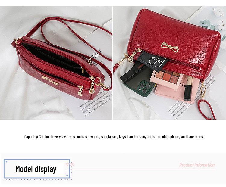 Korean Style Large Capacity Women's Crossbody Shoulder Bag - Casual Spring Fashion for Middle-Aged Moms