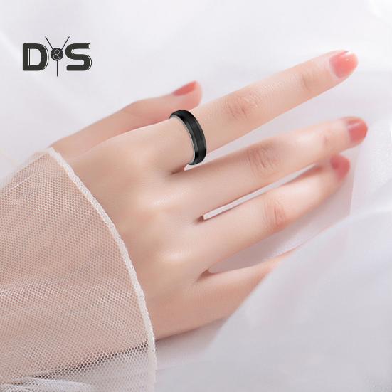 Lady Magnetic Ring Adjustable Opening Design Polished Smooth Electroplated Alloy Simple Style Finger Jewelry for Party Daily Life Date