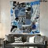 1PC Football Superstars Wall Hanging Printed Fabric Blanket Decorative Tapestries for Bedroom Living Room Home Decor