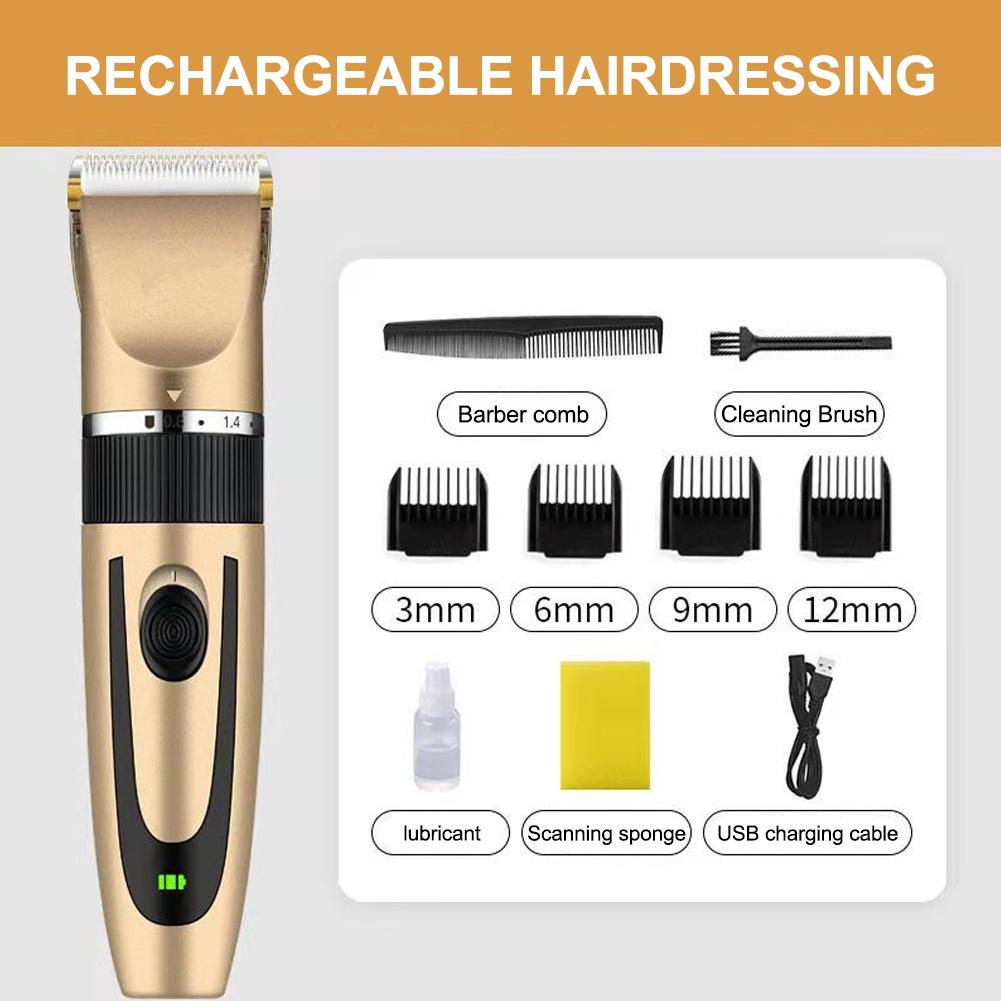 Professional Rechargeable Men Shavers Barber Hair Cutting Machine High Quality Electric Hair Trimmer Shaver Home Hair Trimmer