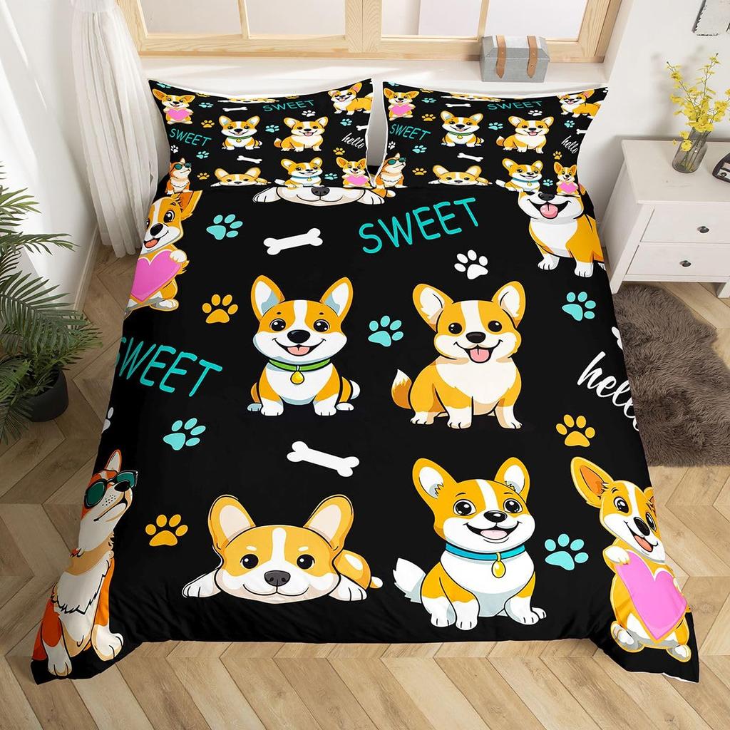 Spider Web Bedding Duvet Cover Set Kids Halloween Theme Spider Print Bedding Set Boys Girls Black White Decor Comforter Cover Microfiber Tri