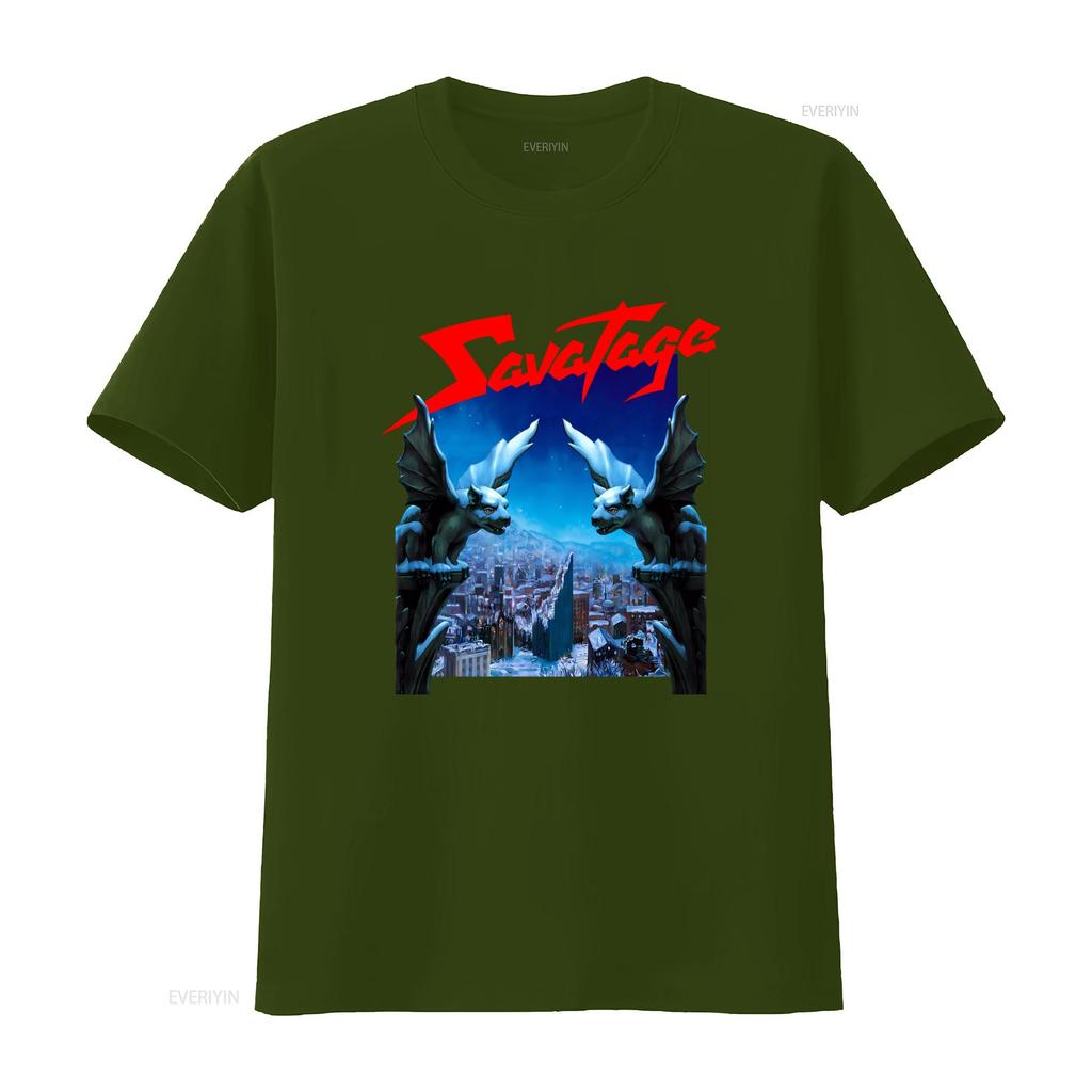 Savatage Dead Winter Classic T Shirt Gothic Gargoyle Cityscape Design Sizes L Xl 2xl Vintage Washed Breathable Comfortable