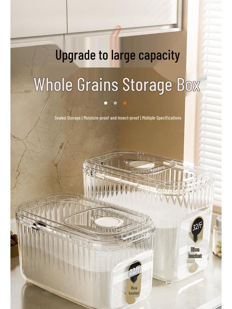 Large Capacity, Airtight Rice and Grain Storage Container - Food Grade, Insect & Moisture-Proof