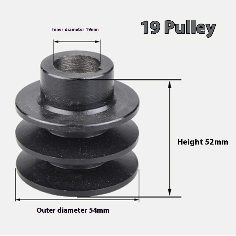 19/20Mm Double Groove Flat Key Shaft V Belt Pulley For 168F 170F Gasoline Engine Accessories