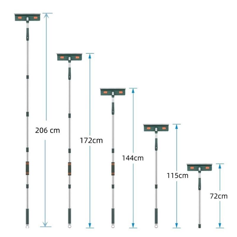 206cm Window Cleaner Extended Splice Pole Window Cleaning Wiper Glass Scraper