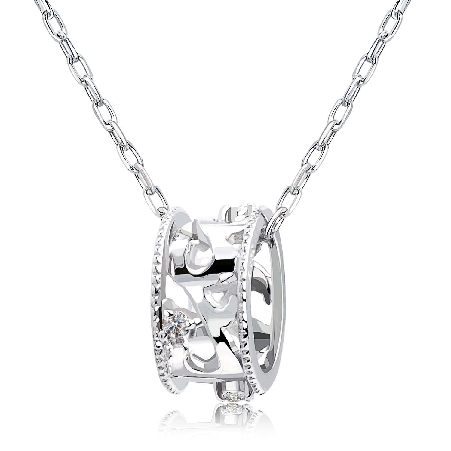 

Necklace Diamond PT950 Platinum Arabesque Ring [Lara Christie] 0.02ct lp56-0002-pt платиновий