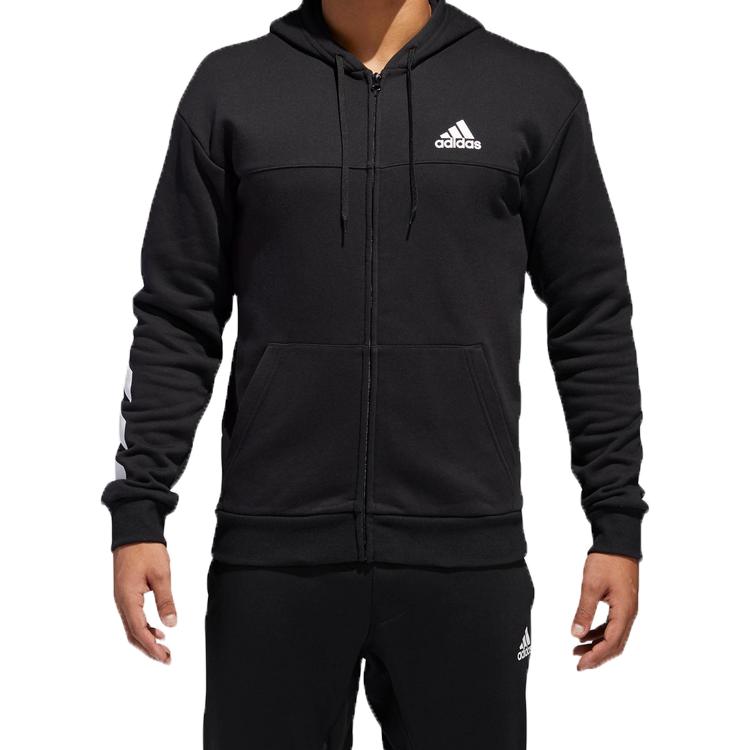 Adidas SPT Full Zip Basketball Hooded Jacket Men Outerwear Black DM7564