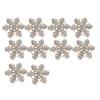 Elegant Snowflake Hair Clip 10PCS For Winter Festival Season Christmas New Year Accessory Side Hairpin For Women Girl