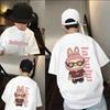 Letter Monster Elf Cartoon Graphic Labubu Kids and Women Printed T-shirt Summer Casual Men's Outdoor Short Sleeve Clothing Top