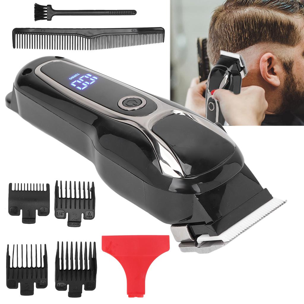 Electric Hair Trimmer Clipper Shaver Professional Hair Cutting Grooming Kit with 4 Guide Combs for Men