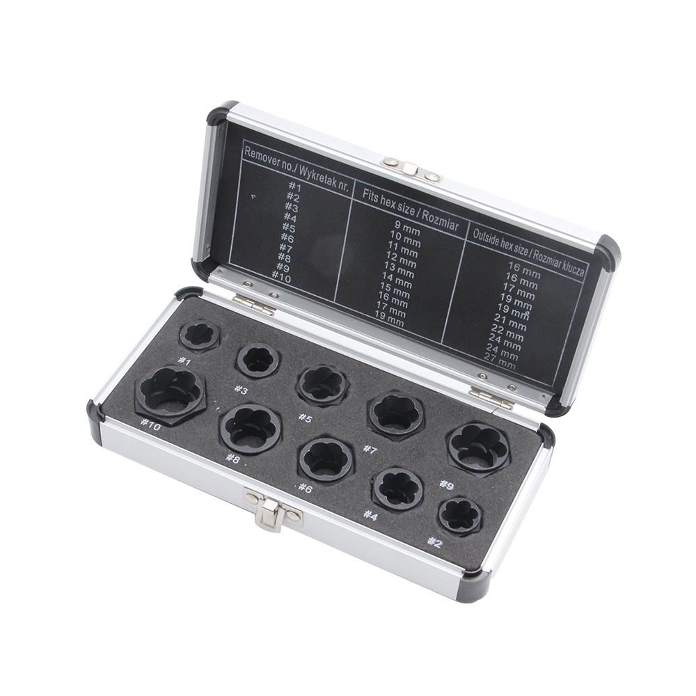 10 stücke Hohe-grade Gebrochen Mutter Bolzen Extractor Buchse Hex Mutter Entfernung Werkzeug Mutter Bricht Bolzen Extractor