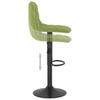 Bar Stool Set of 2 Light Green Velvet