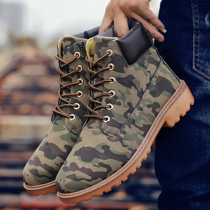 Unisex Stiefel Hohe Qualität Leder High Top Stiefel Klassisch Schnürung Knöchelhohe Stiefel Paar High Top Sneaker Rutschfeste Plateau Stiefel Botas