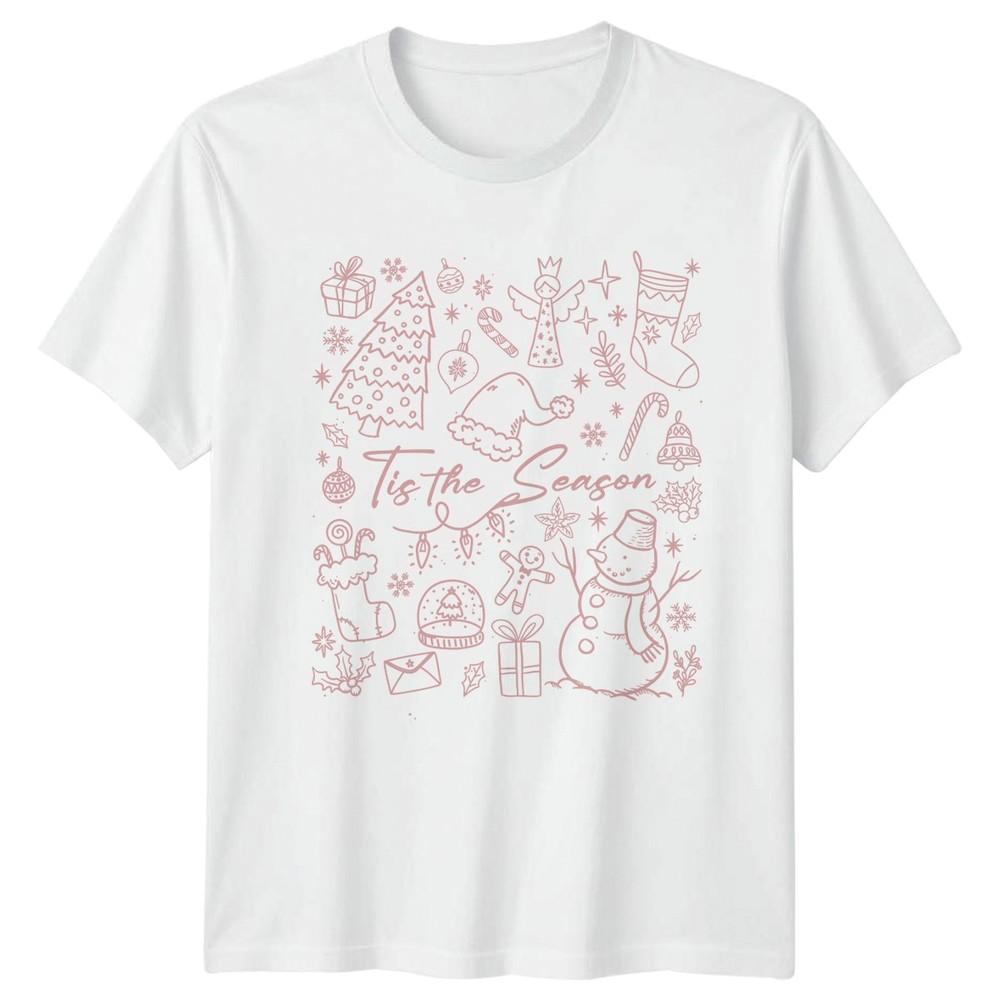 Tis The Season Christmas Holidays Unisexs TShirt Unisexs Tee Festive Graphic Top S