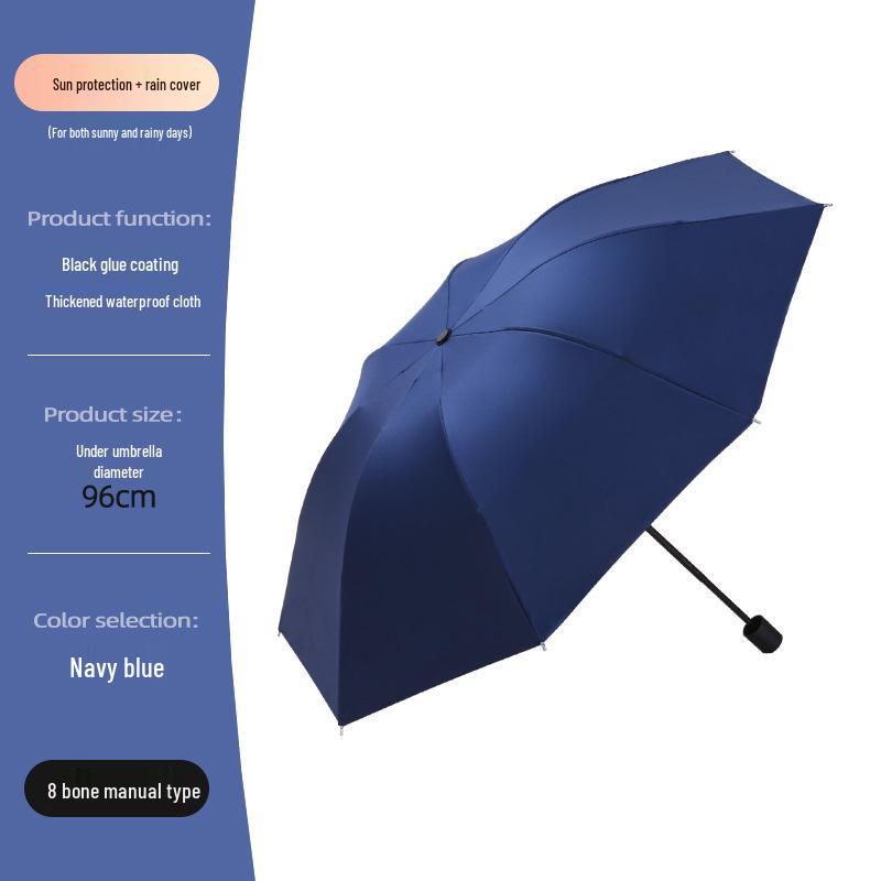 High-End Black Automatic Folding Umbrella with Sunshade and Customized Logo