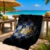 Fc Emblem Printed Microfiber Beach Towel, Soft And Absorbent, Quick-Dry, Ideal for Summer Travel, Beach Essential, Swimming Pool