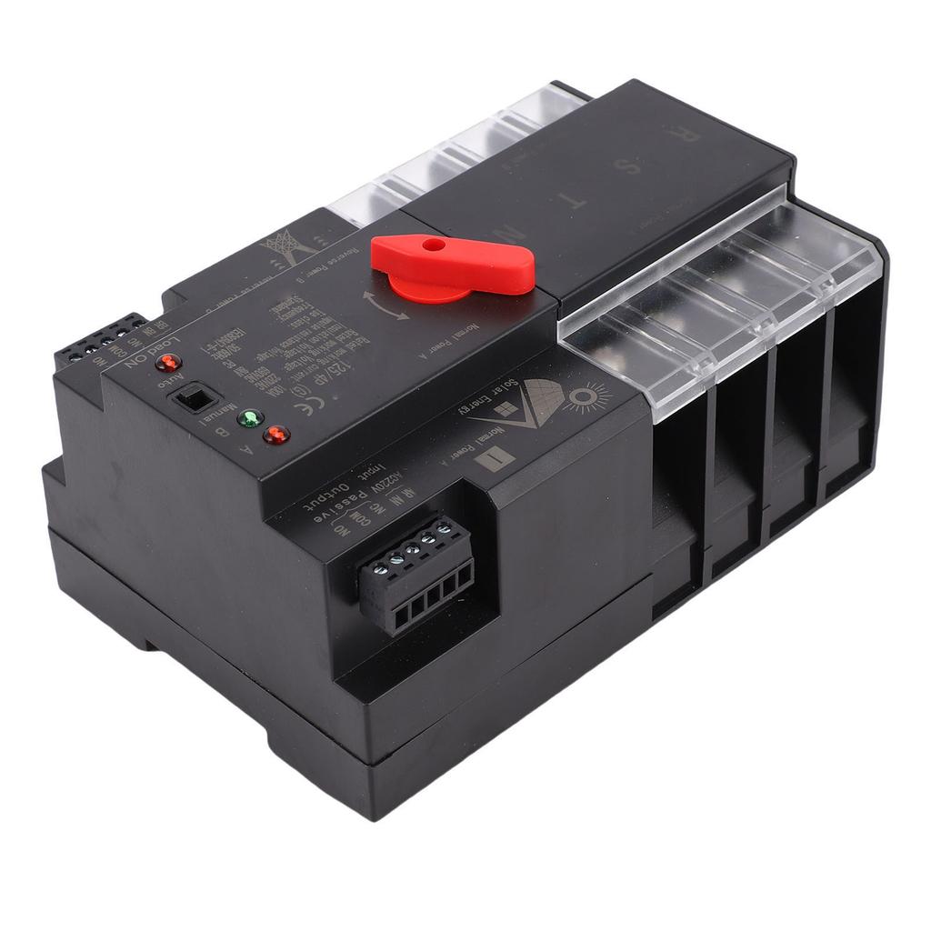 Dual power automatic transfer , 4p 100A ATS with millisecond for household railway installation, PZ30 distribution box
