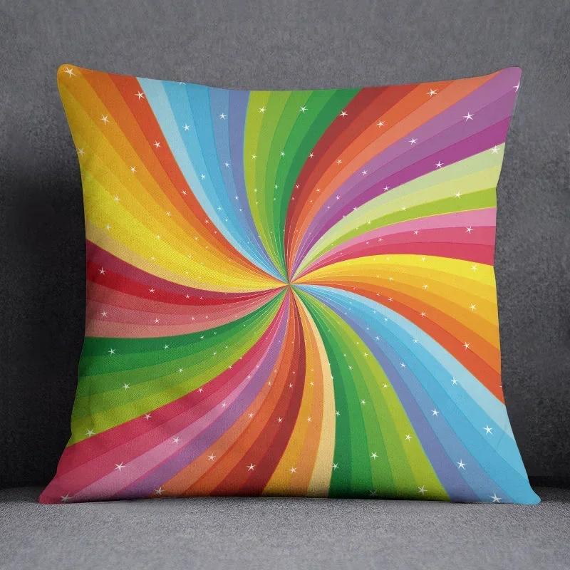 Color Ins Abstract Pillowcase Sofa Cushion Living Room Bedroom Square Pillow Cover Home Fabric Decoration