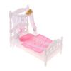 1/12 Dollhouse Princess Bed Bedsheet Mosquito Net Kit Dollhouse Bed Room Furniture Decoration Dolls House Accessories