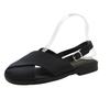 Hollow Flat Bottom Casual Bag Head Rear Empty Sandals Summer Women's 2024 Retro Round Head Korean Version Breathable Beach Sandals