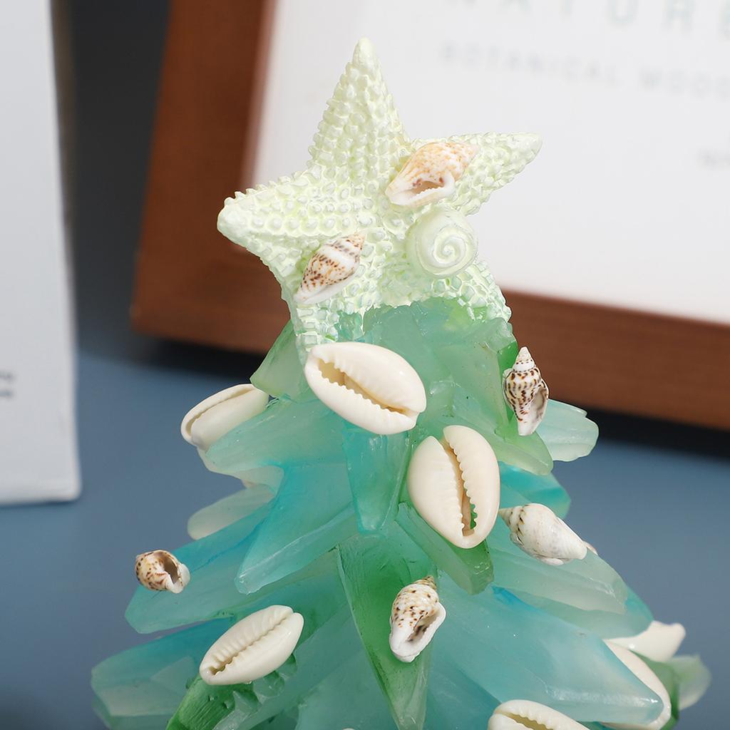 Resin Christmas Tree Ornament Ocean Theme DIY Stylish Christmas Tree Decoration for Window Tabletop