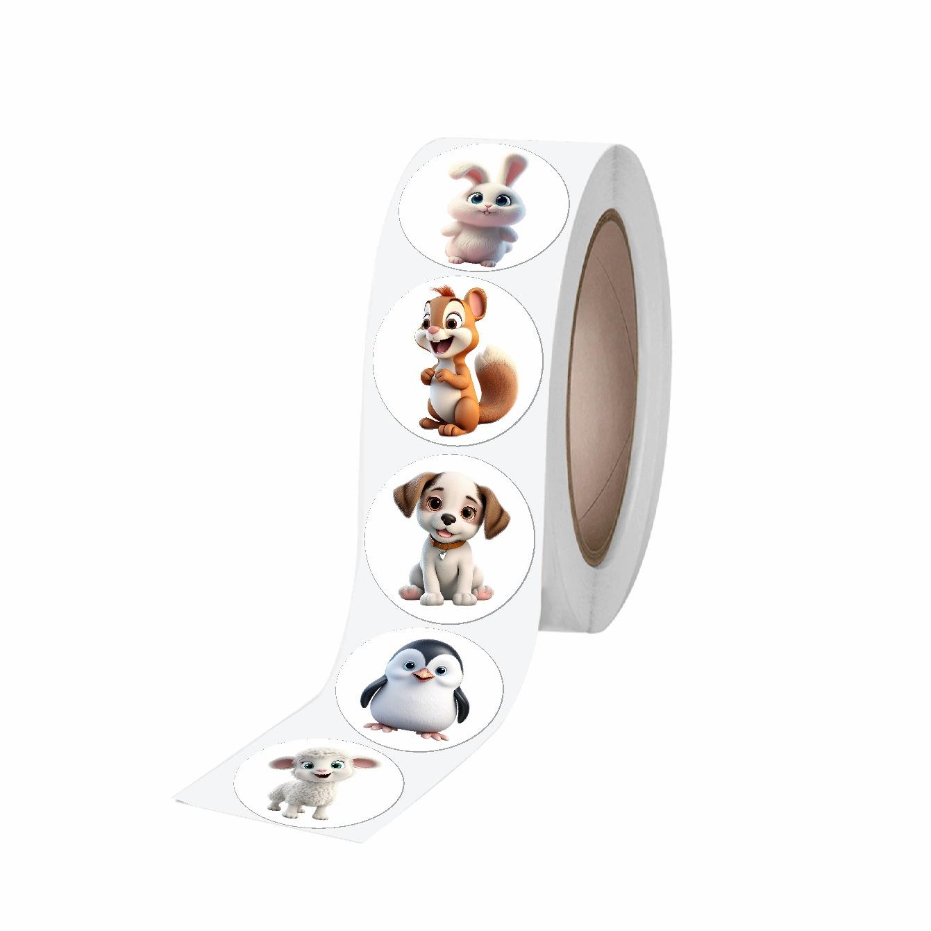 

500 наклеек, новый стиль, мультфильм, 3D-кукла-животное, креативные наклейки, наклейки на компьютер в виде стакана с водой, 12 дизайнов узоров Pack of 1