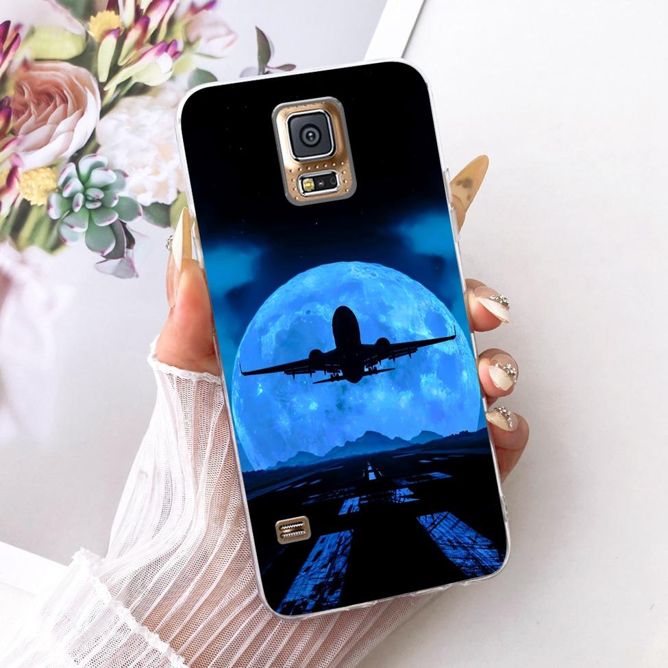 Transparent For Samsung S5 Case Fashion Butterfly Cute Cat Funny Painted Cover For Samsung Galaxy S5 SM-G900F SM-G900M Casing