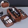 Multi Pockets PU Toiletry Bag For Women Men Travel Essentials Makeup Bags Waterproof Hanging Bag Cosmetic Washing Organizer Bag