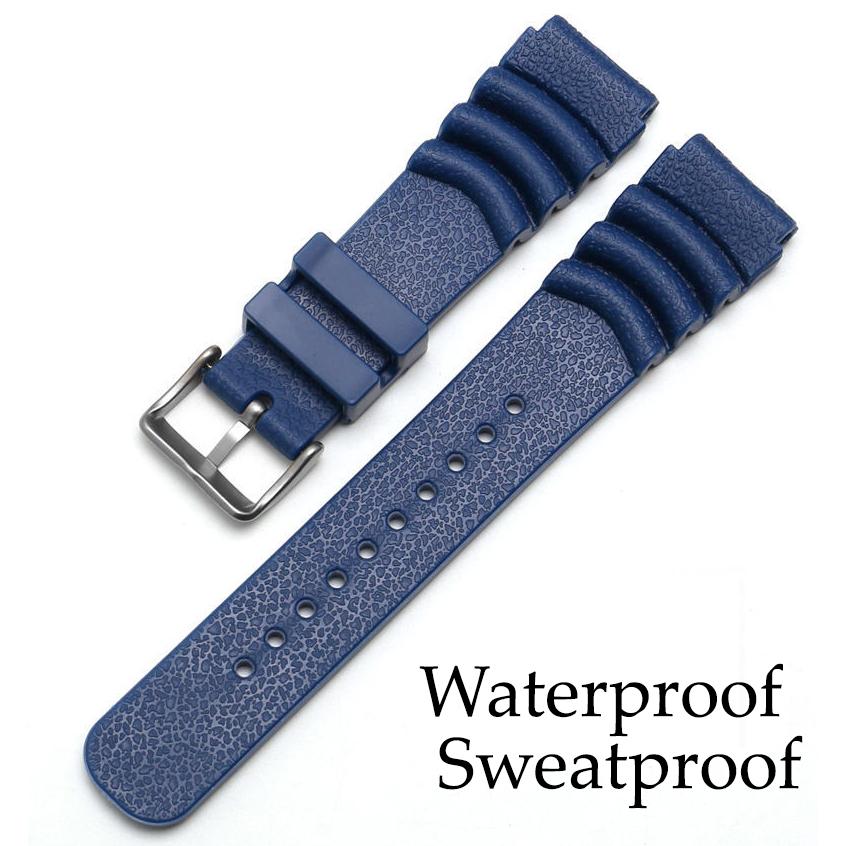 For Seiko Prospex Watch Band 18mm 20mm 22mm 24mm Waterproof Resin Strap Soft Diving Rubber Bracelet Accessories Men Sport Belt
