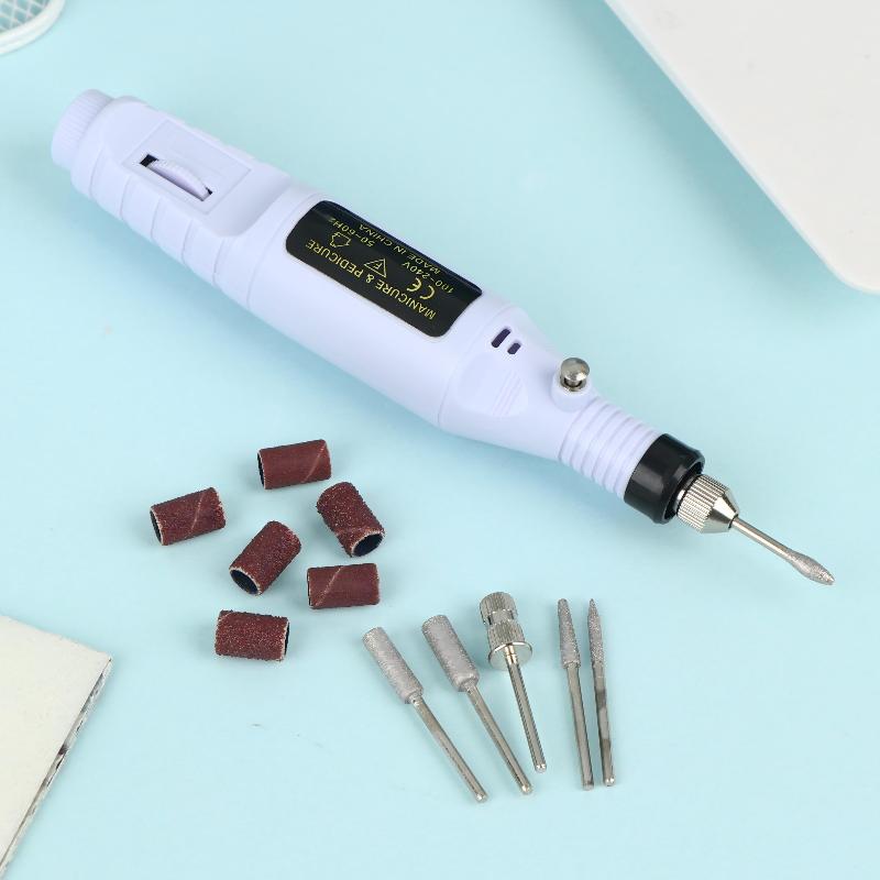 Electric Nail Sander Machine Adjustable Speed Drill Set for Acrylic Gel Nails Removal and Shaping