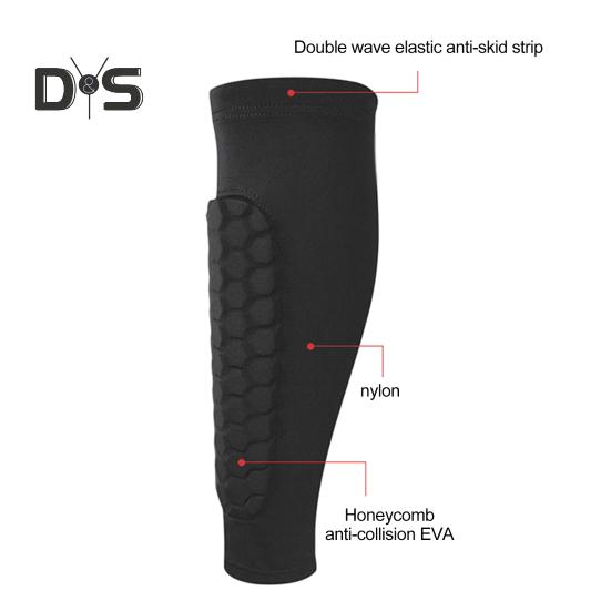 Soccer Shin Guard Sleeves Calf Compression Sleeve with Honeycomb Pads Leg Protection Shin Pad for Kids And Adults Soccer Football Sports