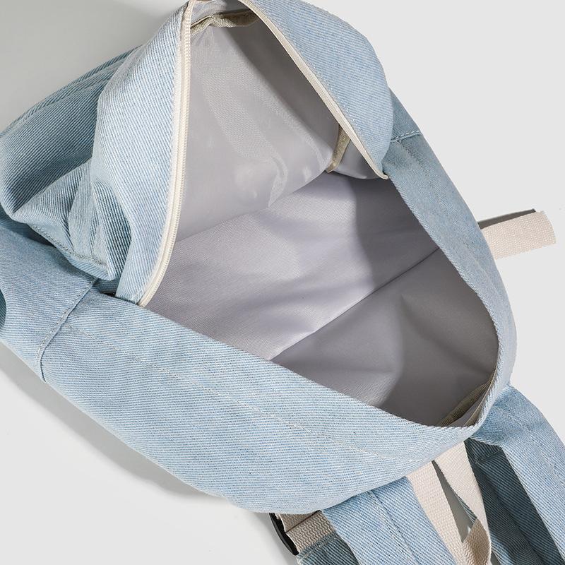 Ins Style Simple Backpack for Women Japanese and Korean Casual Versatile Small Schoolbag Commuter Cloth Backpack