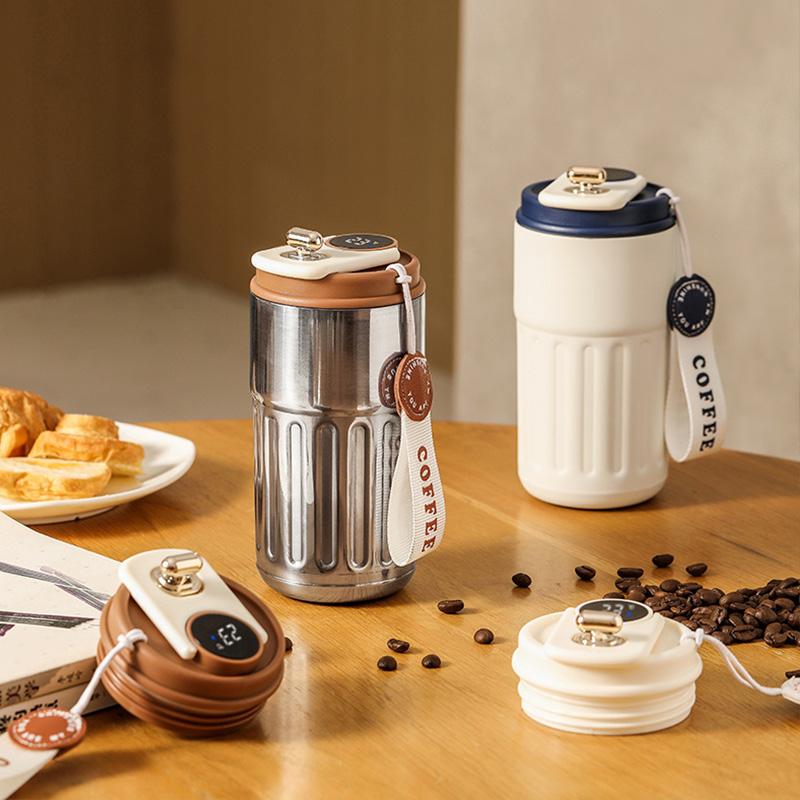 1Pc  Thermos Bottle Smart Display Temperature 316 Stainless Steel Vacuum Cup Office Coffee Cup Business Portable Thermal Mug