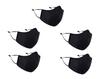 Black Cotton Adjustable Mask for Men Women - Pack of 16