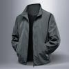Men's Stand Collar Jackets Solid Business Casual Outwear Male Waterproof Zipper Pocket Breathable Jacket Plus Size 5XL