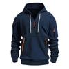 Men's Color Half-Zip Hoodie Men's Sports Plus Size Casual Sweatshirt